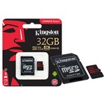 Cartao de Memoria Classe 10 Kingston Sdcr/32GB Micro Sdhc 32GB 100R/80W Uhs-I U3 V30 Canvas React