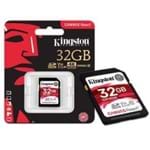 Cartão de Memória 32GB Classe 10 Kingston SDR/32GB SDHC 100R/80W UHS-I U3 V30 Canvas React