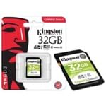 Cartão de Memória 32GB Classe 10 Kingston SDS/32GB SDHC 80R/10W UHS-I U1 Canvas Select
