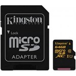 Cartão de Memória Kingston Micro Sd 64gb Classe 10 Adaptador Sd - Sdca10/64g
