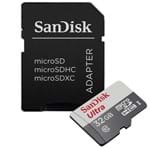 Cartão de Memória Micro Sandisk 32GB Class 10 + Adaptador