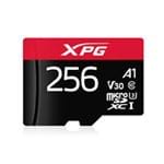 Cartão de Memória MicroSd XPG Adata 256Gb 4K 100Mb/s A1 V30 | AUSDX256GUI3XPGA1-R 2650