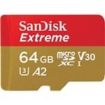 Cartão de Memória Sandisk 64Gb Extreme 4K 160Mb/s A2 | SDSQXA2-064G-GN6MA 2637