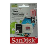 Cartão de Memória Sandisk 32gb Microsd Ultra com Adaptador