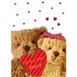 Cartão Handmade Beauty Amor Estampa Ursos Coração- Grafon's