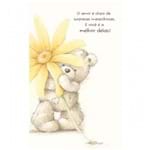 Cartão Magic Moments Amor Estampa Urso Flor Amarela - Grafon's