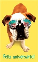 Cartão Magic Moments Aniversário Estampa Cachorro Óculos - Grafon's
