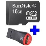 Cartão Memória Micro Sd Sdhc 16gb Sandisk + Leitor