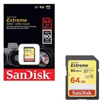 Cartão Memória Sdxc 64gb Sandisk Extreme 90mb/s Lacrado C 10