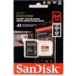 Cartão Micro Sd Sdxc Sandisk Extreme 64gb 160mbs U3 A2