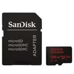 Cartão MicroSDXC SanDisk Extreme 128Gb de 100Mb/s, Classe10, UHS-3 e A1