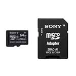 Cartão MicroSDXC Sony 16Gb 90Mb/s UHS-I 4k XAVC S (SR-UY3A) Cartão Micro SDXC Sony 64GB com Adaptador SD de 90MB/s, Classe 10 / UHS-I U1 para Vídeo Full HD e 4k