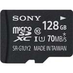 Cartão MicroSDXC Sony 128Gb com Adaptador SD de 70Mb/s UHS-I U1 Classe 10
