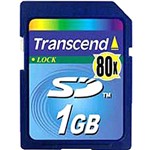 Cartão SD 1GB 80x - Transcend
