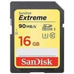 Cartão SDHC 16GB SanDisk Extreme UHS-I de 90MB/s e Classe 10
