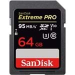 Cartão SDXC 64Gb SanDisk Extreme Pro 95MB/s Classe 10 UHS-I
