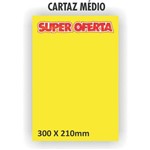 Cartaz para Marcacao Oferta Medio 30x21cm. Amarelo Grespan Pct.c/10