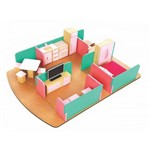 Casa Anis/rosa com Mobília Rosa - Newart - Brinquedo Educativo