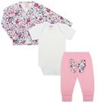 Casaco + Body Curto + Calça para Bebê Cute Garden - Pingo Lelê