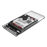 Case para HD Transparente USB 3.0 Original Transmissão 5Gbps SATA 2.5" HHD ou SSD
