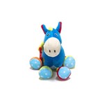 Cavalo Azul de Pelúcia - Chocalho Infantil - Unik Toys