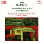CD Bartók - Rhapsodies Nos. 1 & 2 - Piano Quintet