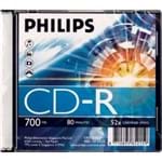 CD-R 52X 80 MIN 700 MB UN Slim Box C/ Caixa Philips