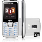 Celular LG A290 Desbloqueado Oi Branco Tri Chip Câmera 1.3MP Memória Interna 4MB e Cartão de Memória 2GB