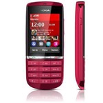 Celular Nokia Asha 300 Vermelho Câmera 5mp 3g 1ghz