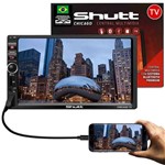 Central Multimídia Shutt Chicago Tv 7" Touch USB Sd P2 Espelhamento Bluetooth Áudio Streaming Tv Fm