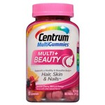 Centrum MultiGummies Multi + Beauty - Mulher 90 Gomas Natural Cereja, Laranja e Pequenos Frutos