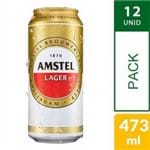 Cerveja Amstel 473ml Pack C/ 12 Unidades Lata