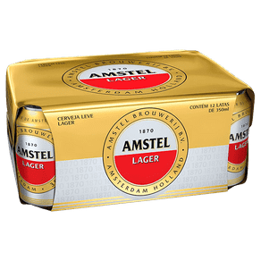 Cerveja Amstel 350ml C/ 12 Unidades