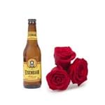 Cerveja Premium 355ml + Rosas Vermelhas