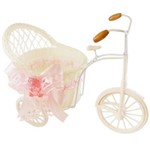 Cesta Bicicleta para Lembrancinhas Maternidade Rosa