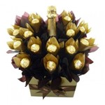 Cesta de Chocolate Especial com Bombom Ferrero Rocher e Espumante - Cestas Catelândia