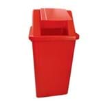 Cesto Coletor de Lixo 100L Vermelho C/tampa CD11VM - Bralimpia