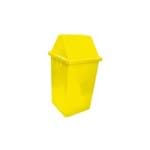 Cesto Coletor de Lixo 60L C/tampa Amarelo CV61AM - Bralimpia