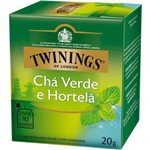 Chá Twinings Of London Chá Verde e Hortelã Caixa com 10 Saches