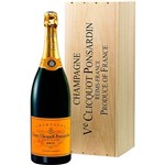 Champagne Jeroboam Veuve Clicquot Brut 3000 Ml com Caixa de Madeira