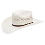 Chapéu de Cowboy Palha Ventilada Shantung 20X Copa Quadrada Texas Diamond 21439 - Branco - 59