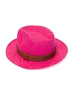 Chapéu Panamá de Palha Rosa