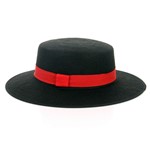 Chapéu Zorro - Preto com Vermelho Unica