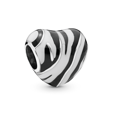 Charm Coração de Zebra - Único