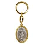 Chaveiro Medalha Milagrosa Italiano Dourado | SJO Artigos Religiosos