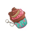 Chaveiro Porta Moedas Infantil Ania Store Sweet Cupcake Marrom