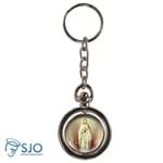 Chaveiro Redondo Giratório - Nossa Senhora de Lourdes | SJO Artigos Religiosos