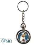 Chaveiro Redondo Giratório - Sagrado Coração de Maria - Modelo 2 | SJO Artigos Religiosos