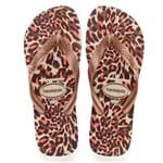 Chinelo Havaianas Top Animals Bege Palha e Rose Gold 33/34