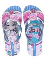 Chinelo Infantil Jolie para Menina - Azul/rosa